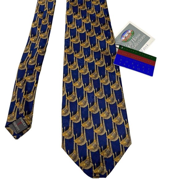 Robert Talbott Tie Hand Sewn Golf Association 100% Silk Neck Tie NWT - Picture 3 of 10